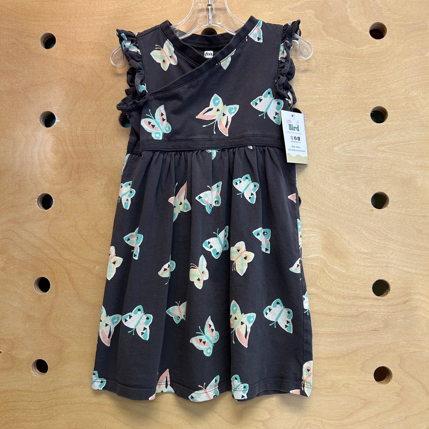 Grey Butterflies Dress
