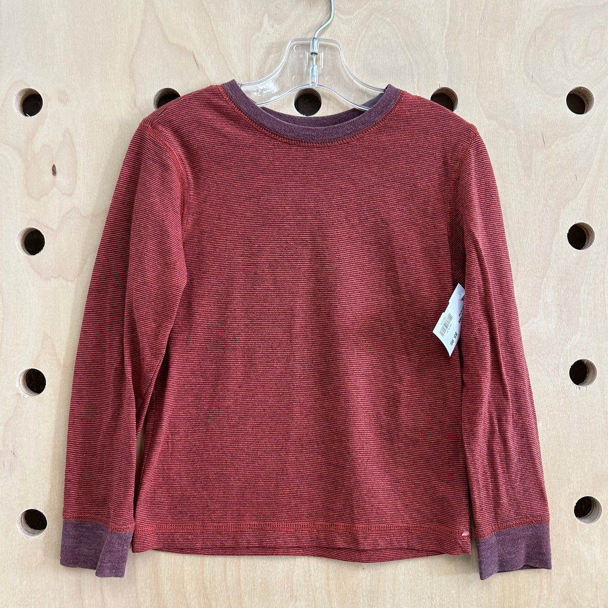 Red Striped LS Tee