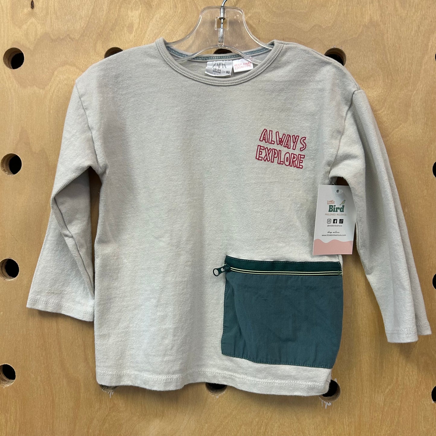 Always Explore Zipper Pocket Shirt
