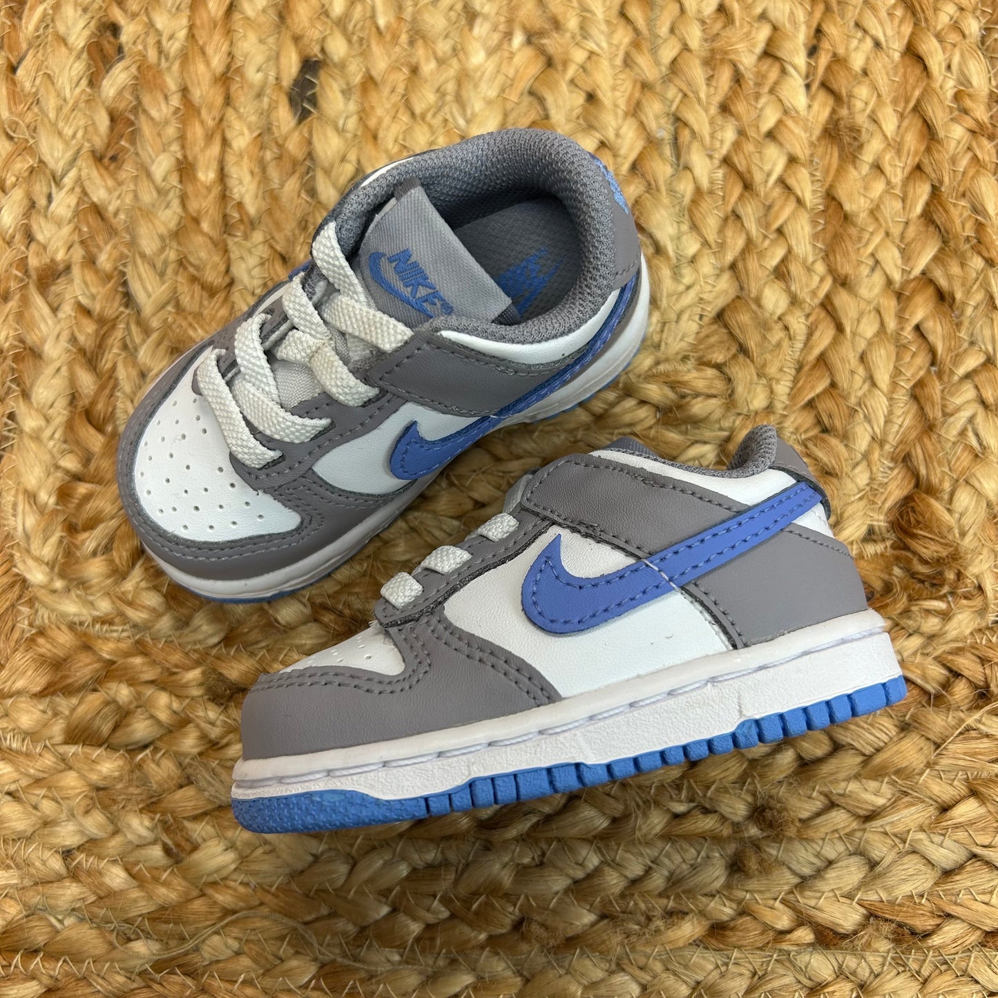 Blue & Grey Low Dunk Sneakers