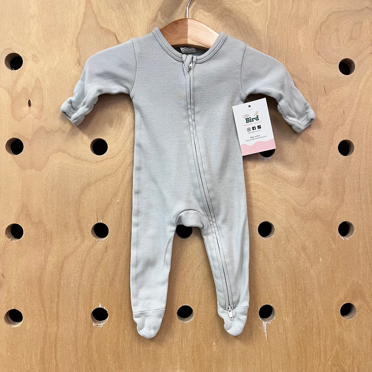 White Organic Zip Up Footies