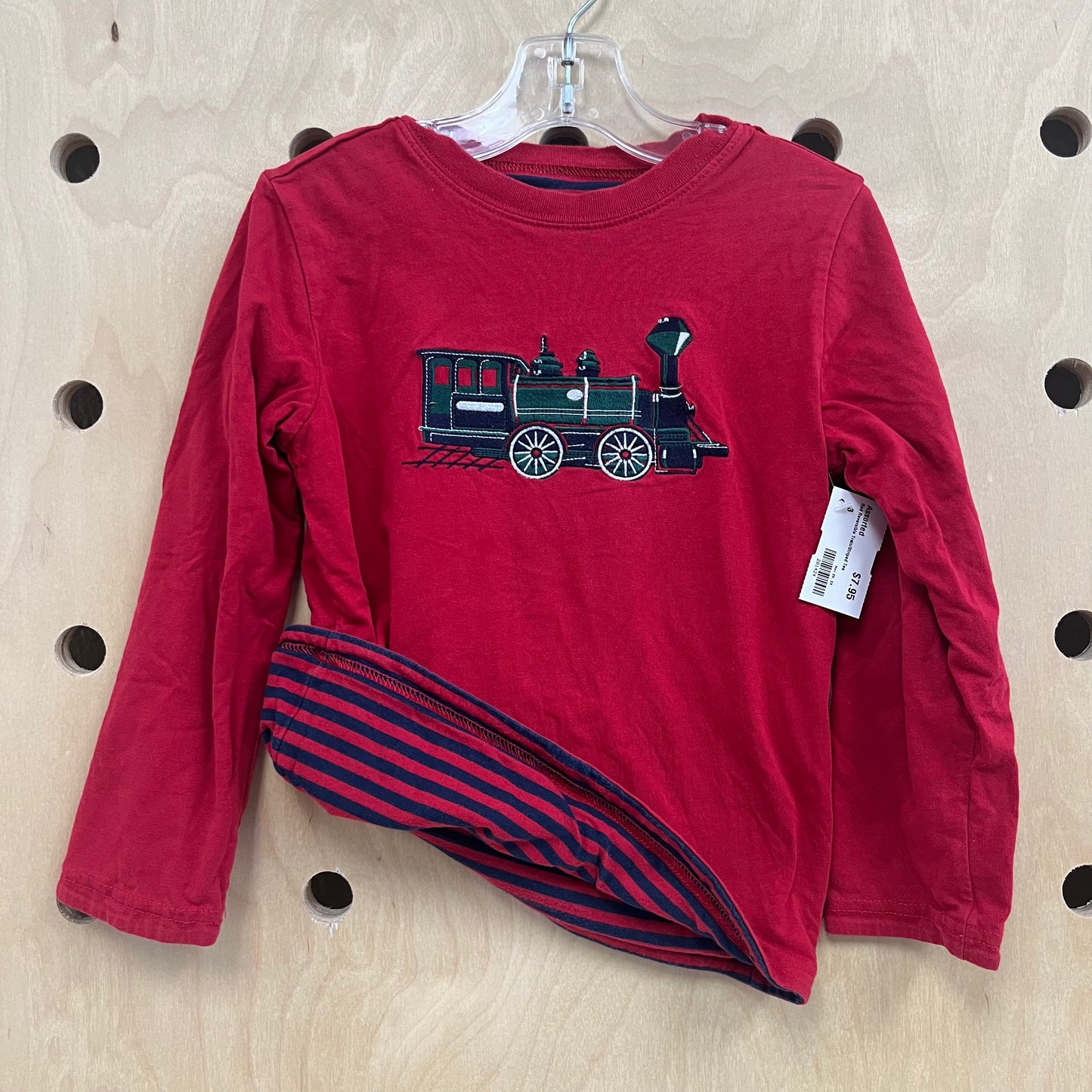 Red Reversible Train/Striped Tee