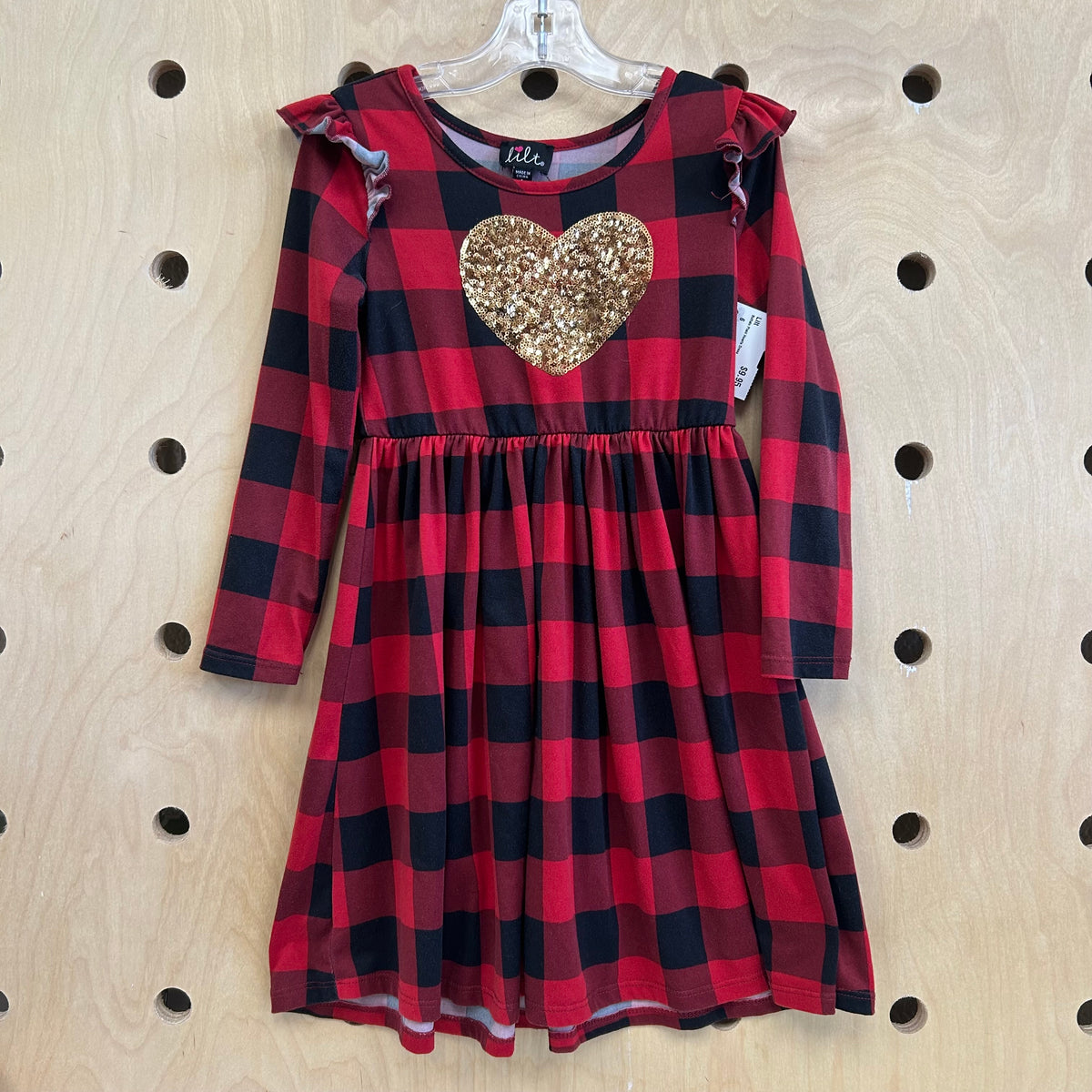 Buffalo Plaid Hearts Dress