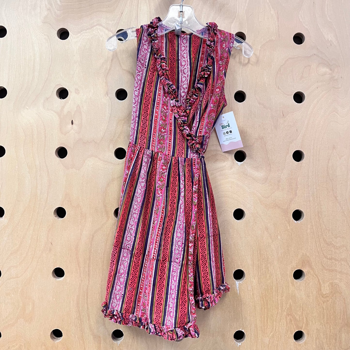 Red Floral Wrap Dress