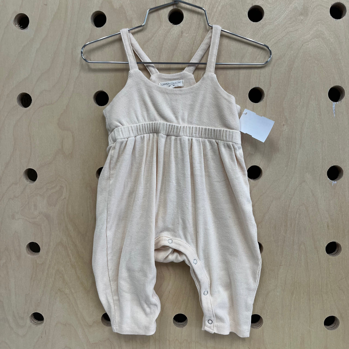 Peach Ribbed Romper