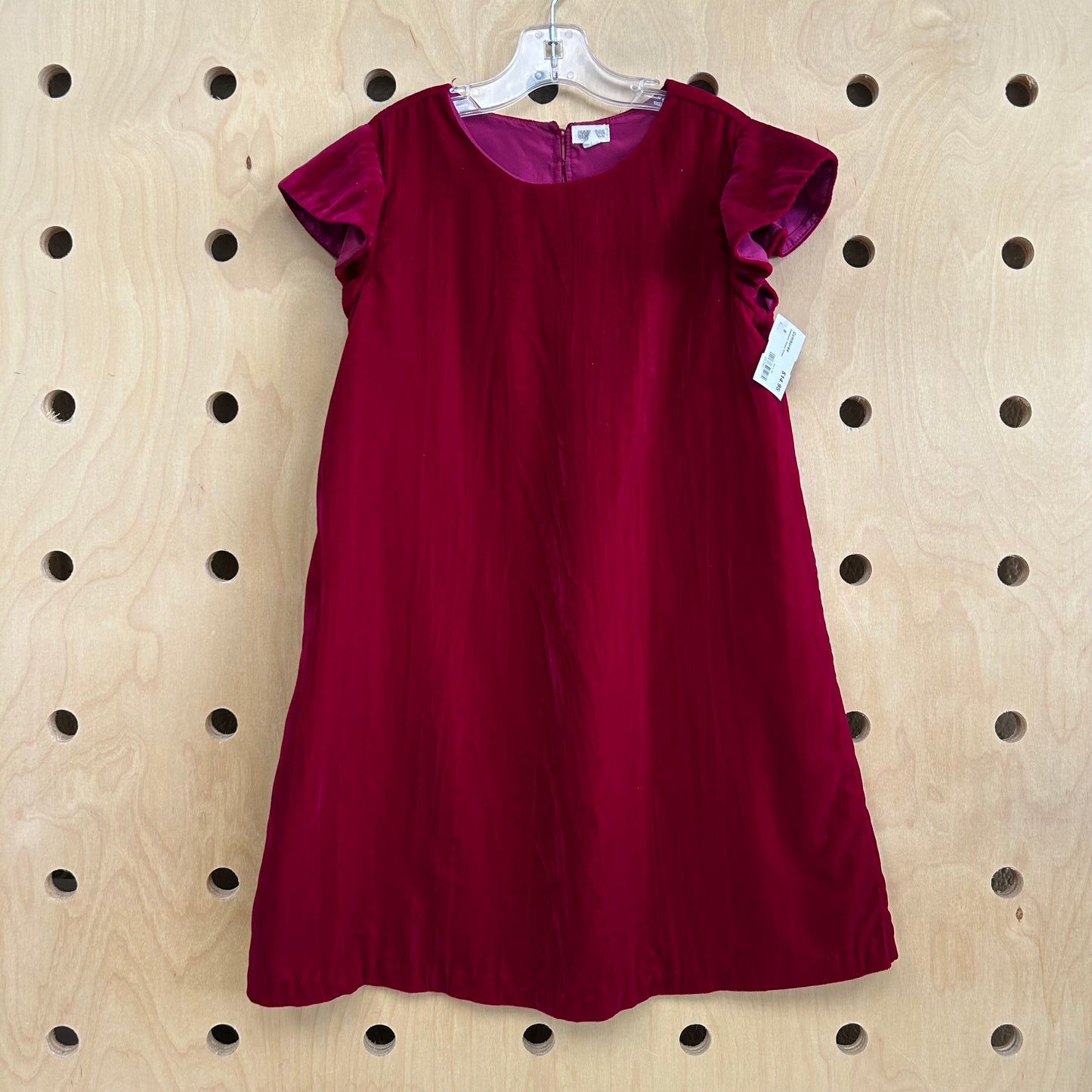 Cranberry Velour Dress