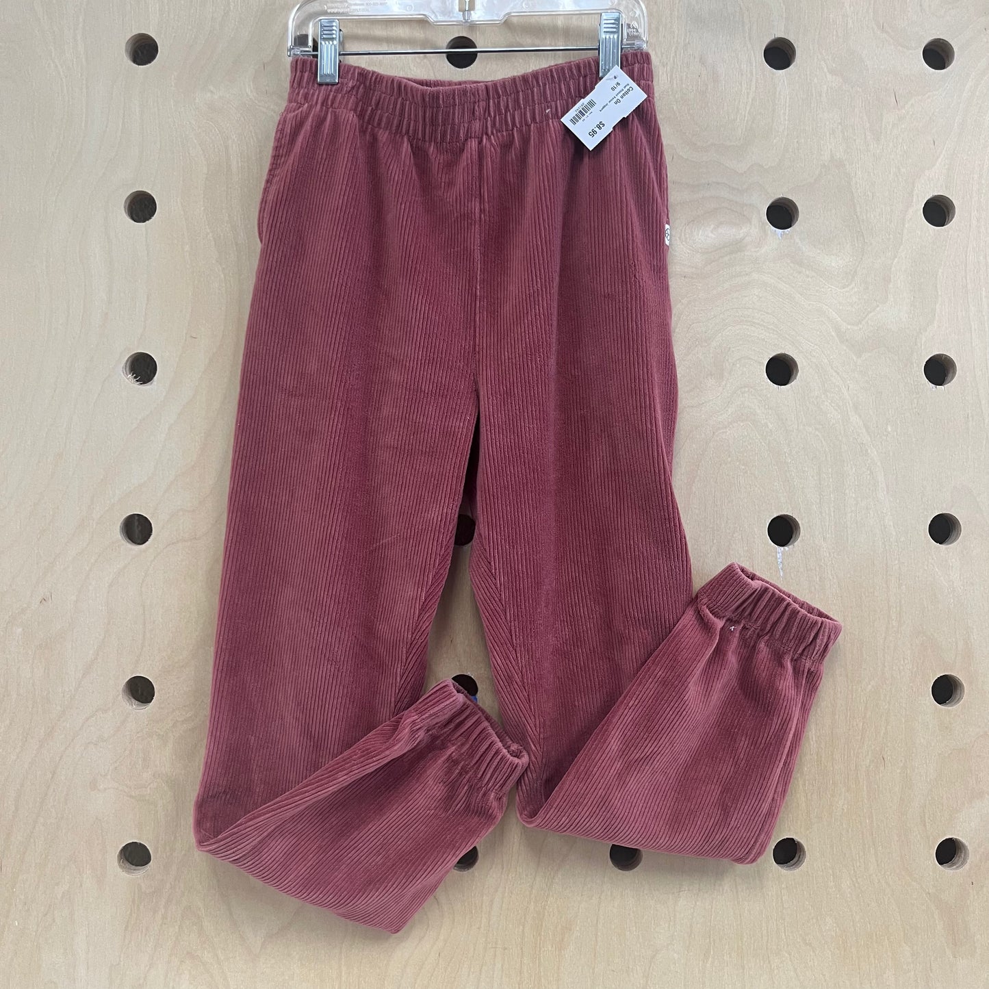 Rust Ribbed Velour Joggers