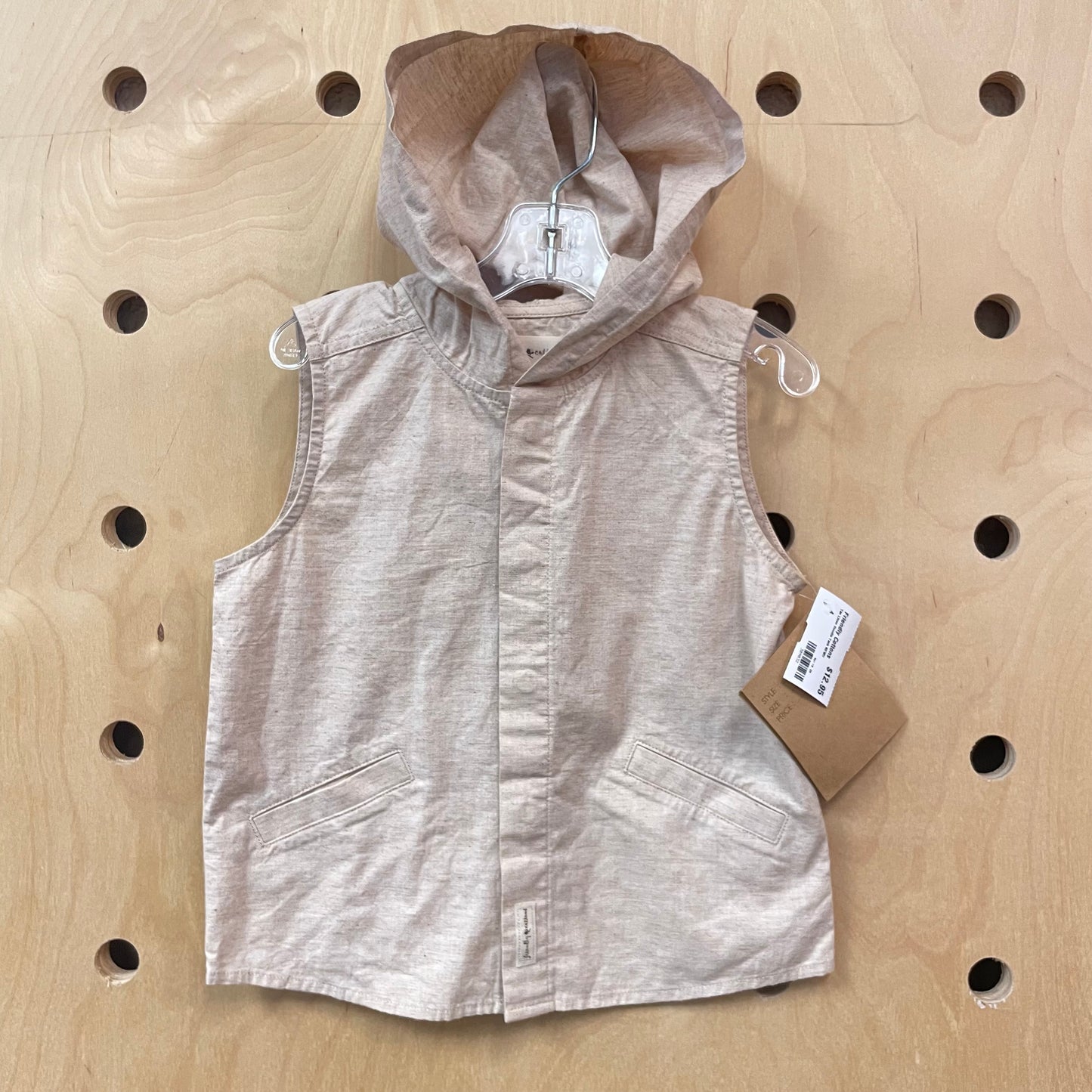 Tan Linen Hoodie Tank NEW!!