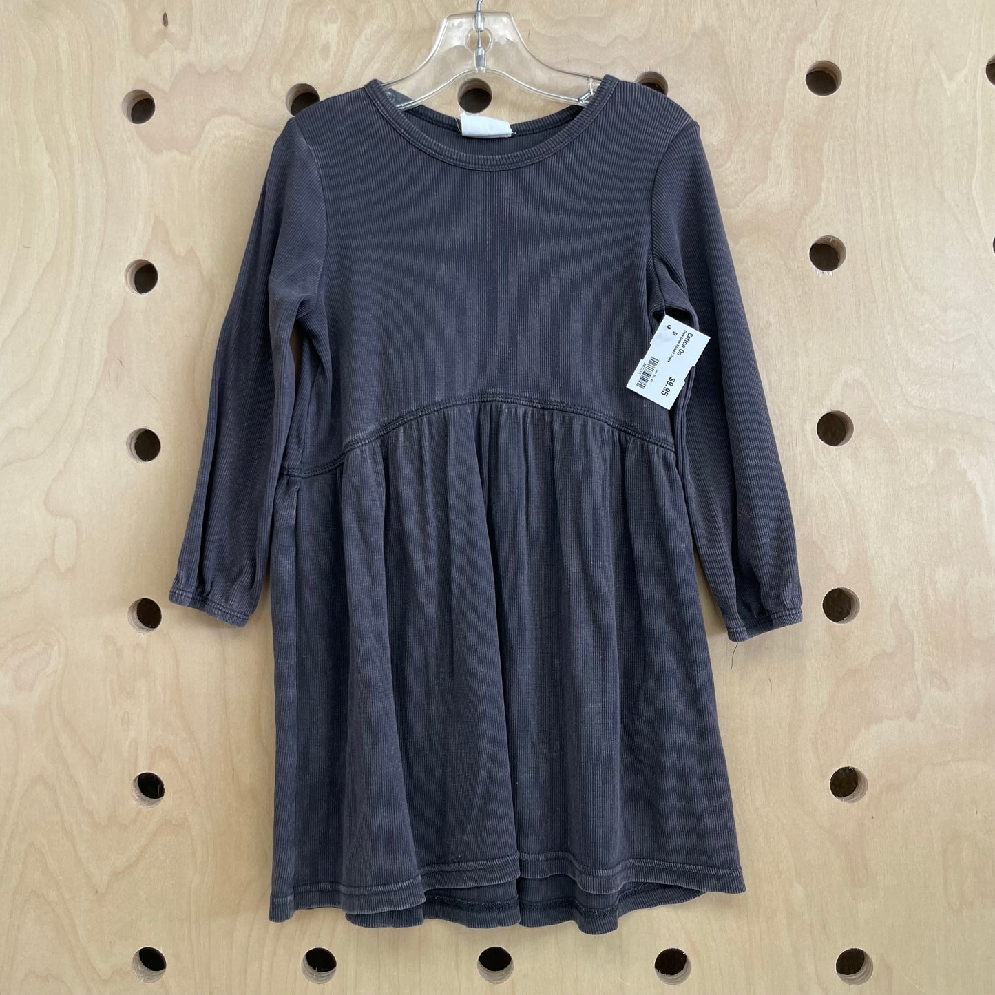 Dark Grey Ribbed Dress