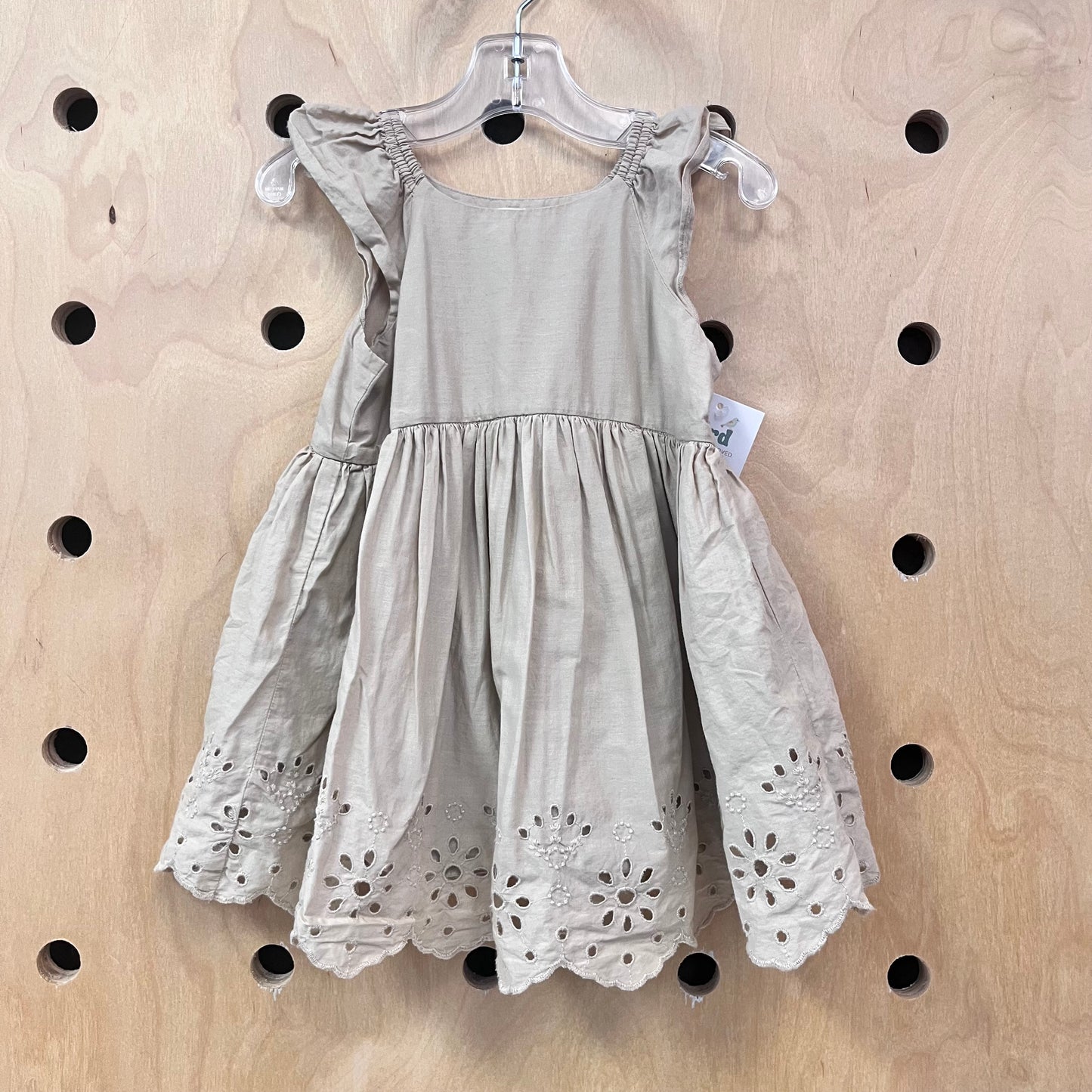 Tan Eyelett Tank Dress