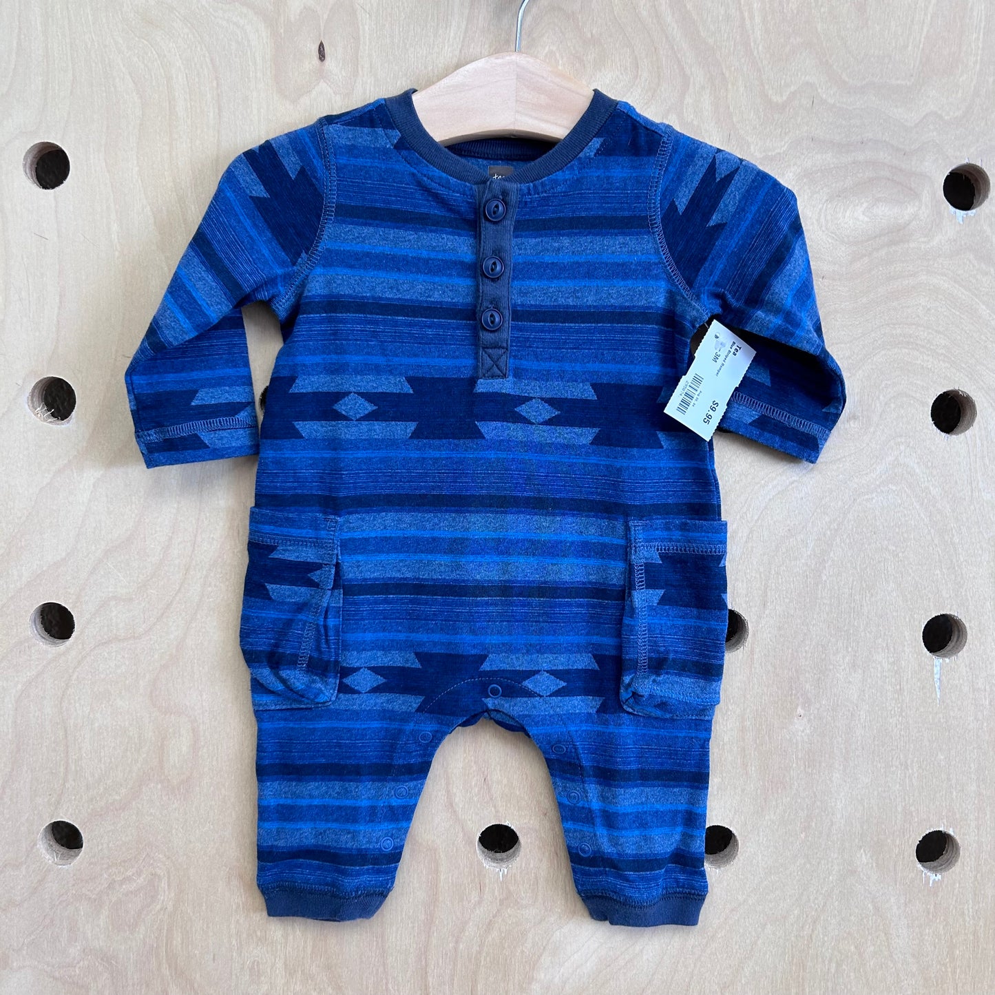 Blue Striped Romper