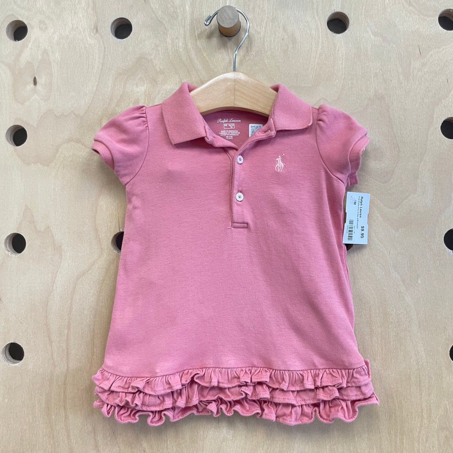 Pink Ruffle Polo Dress w/Bloomers