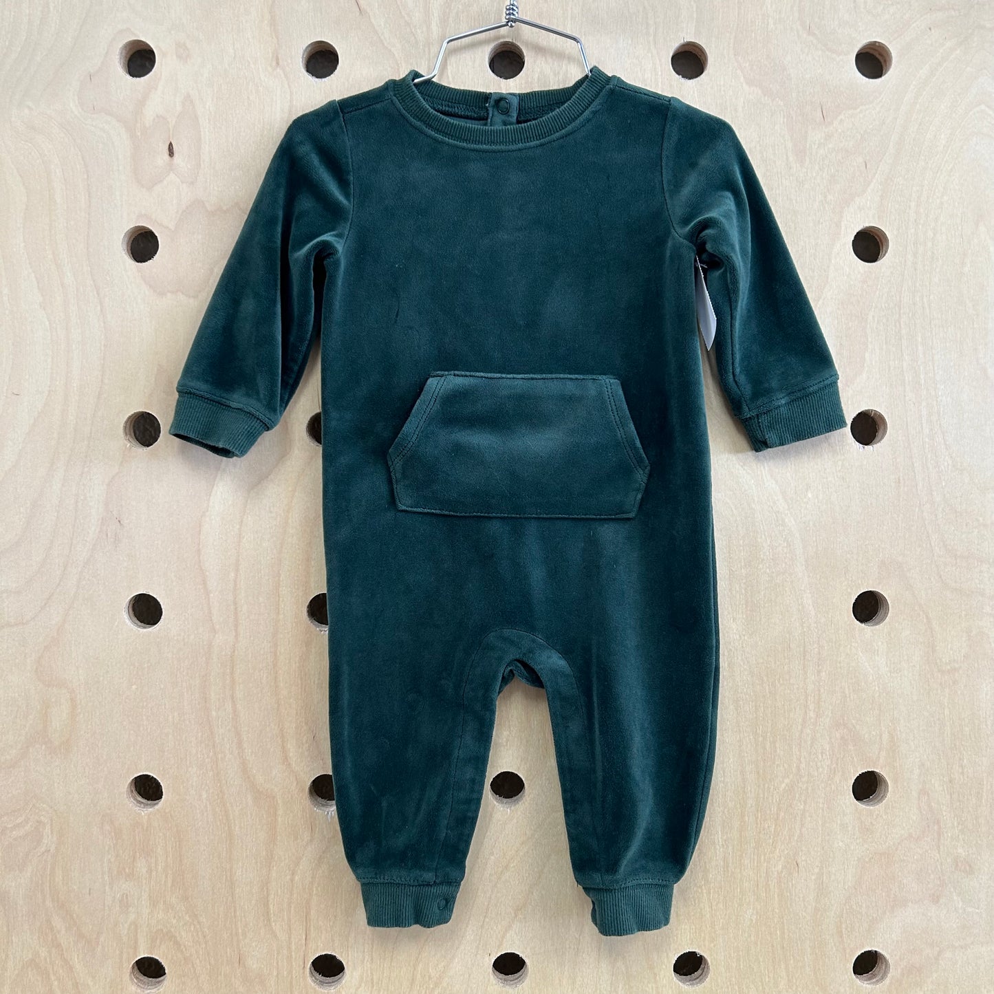 Green Velour Romper