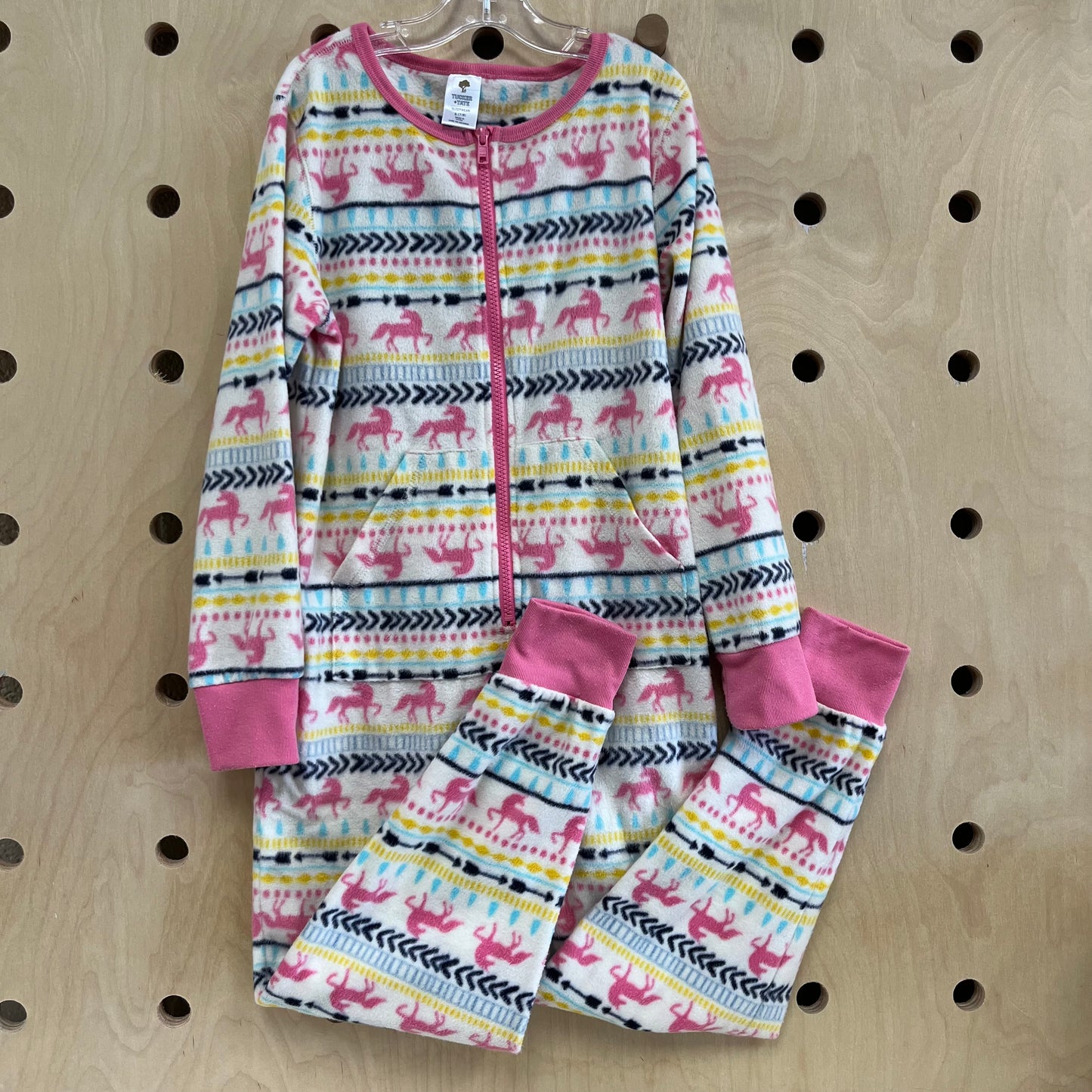 Cream & Pink Unicorn Fleece Pajamas