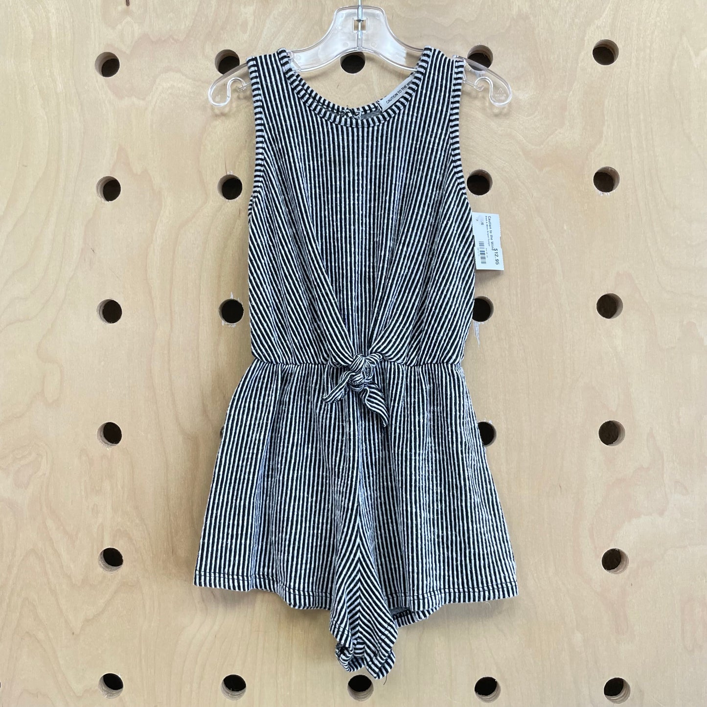 Black & White Striped Romper