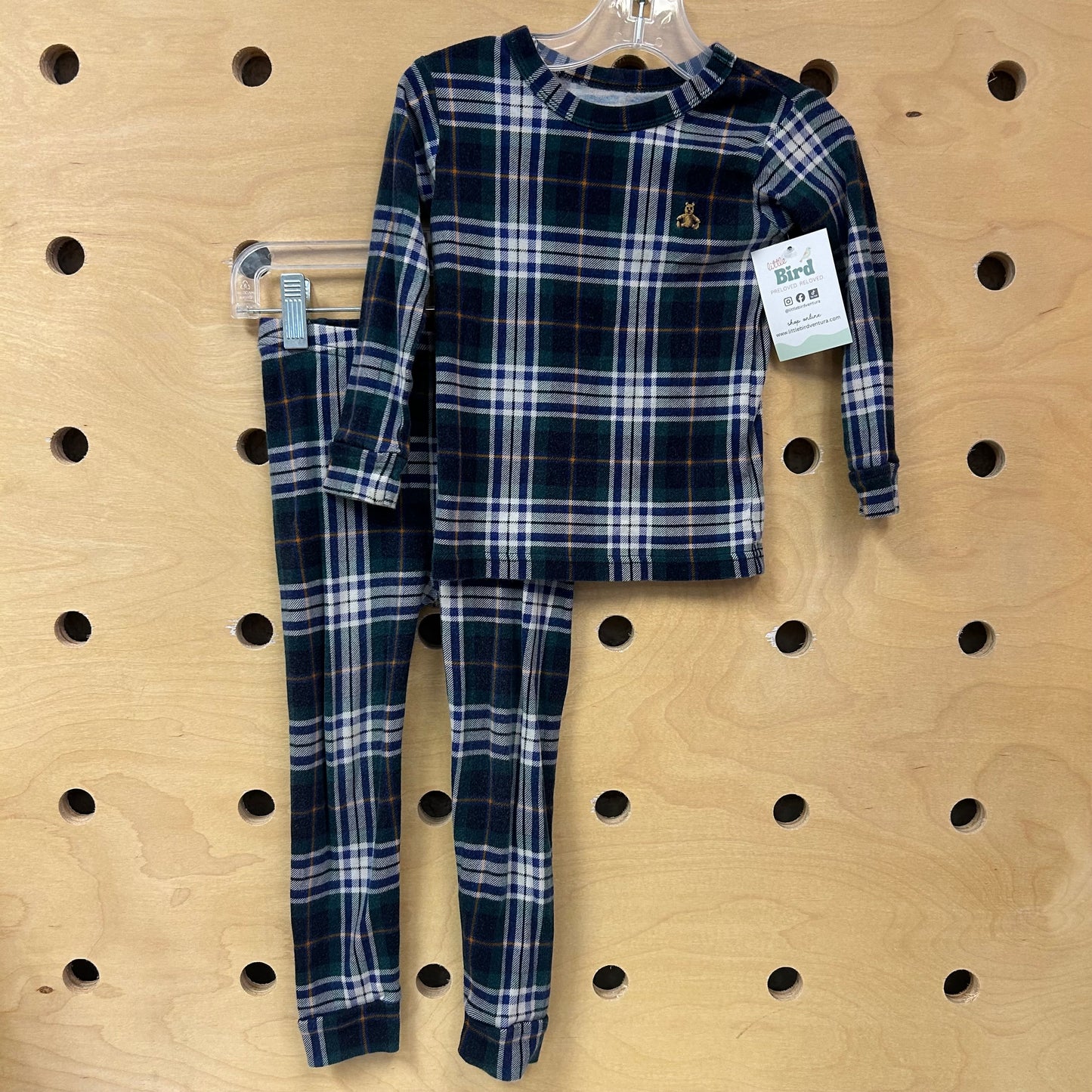 Organic Blue/Green Plaid Pajamas