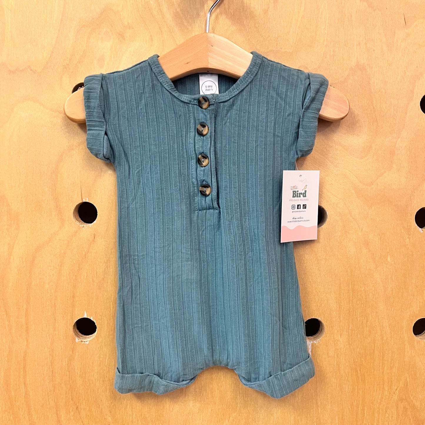 Teal Ribbed Bamboo Outfit