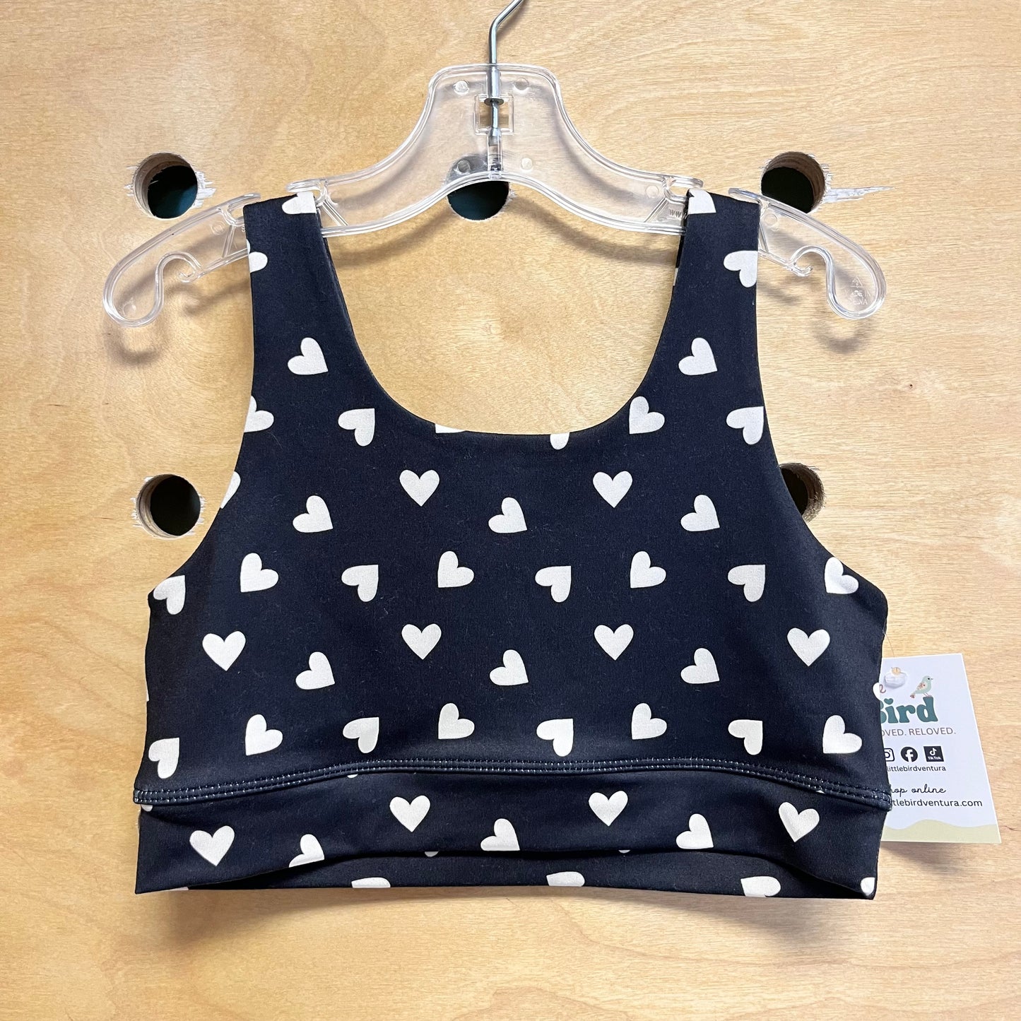 Black/White Hearts Athletic Top
