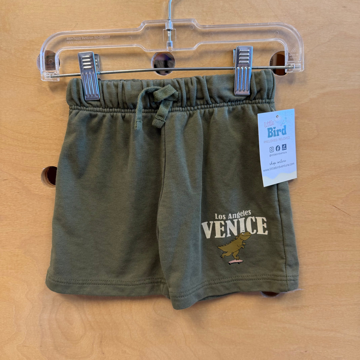Green LA Venice Drawstring Shorts