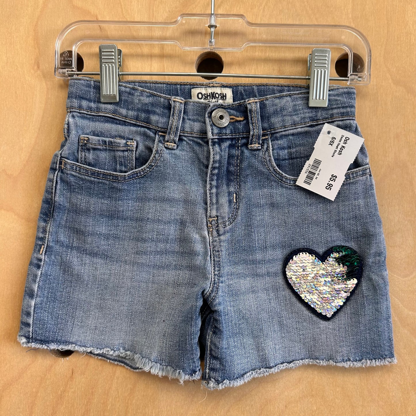 Denim Heart Shorts