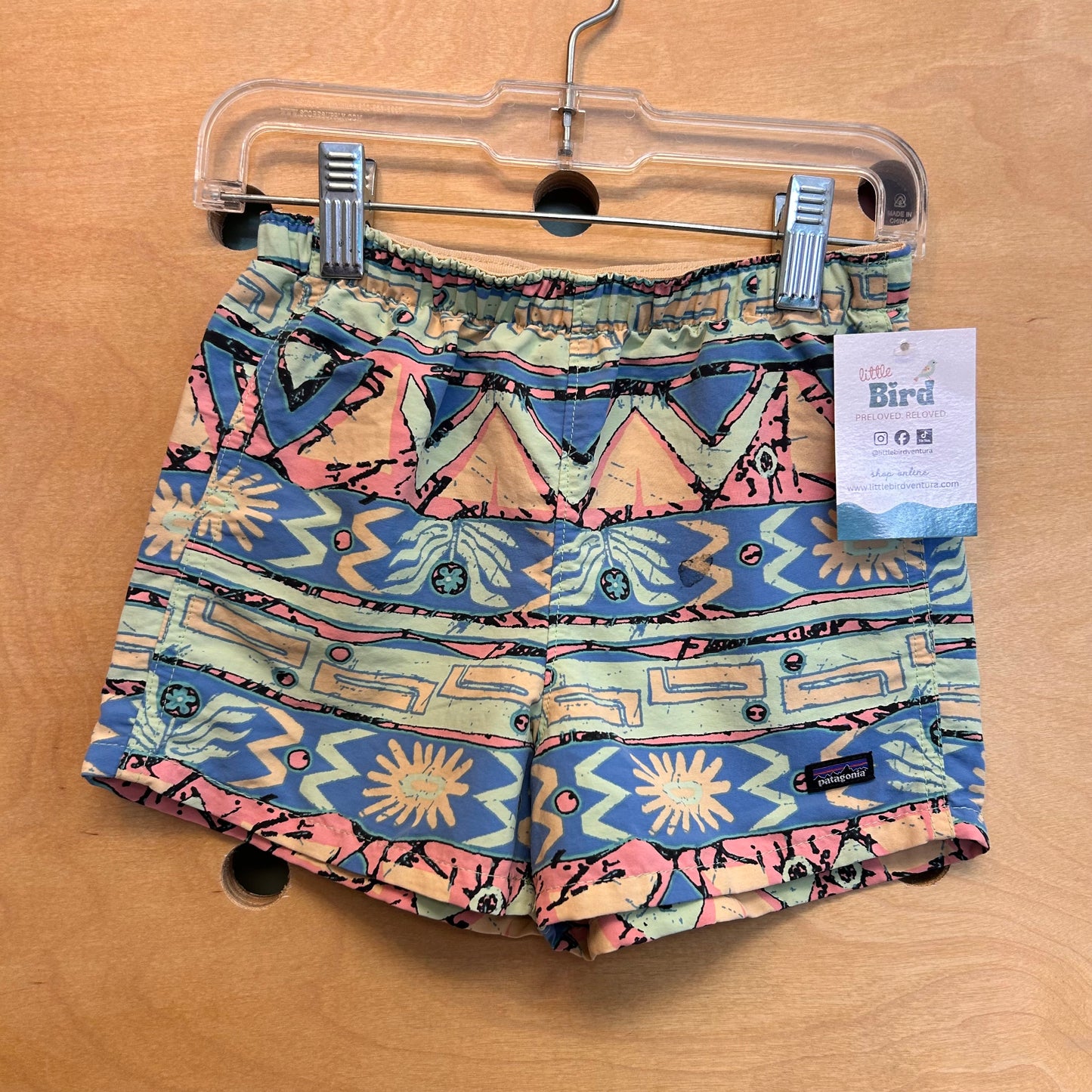 Beige/Blue Aztec Baggies Shorts
