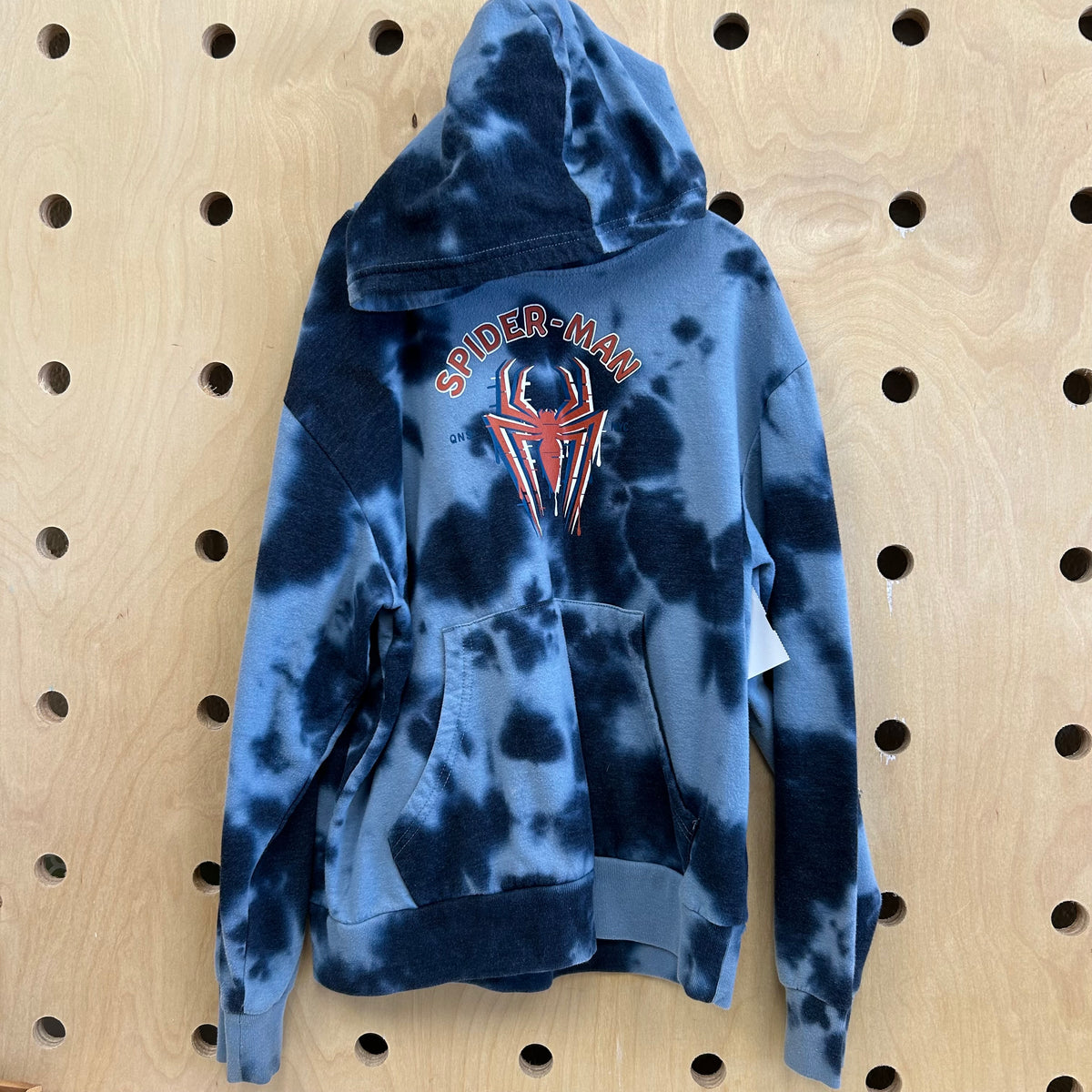 Blue Tie Dye Spiderman Hoodie
