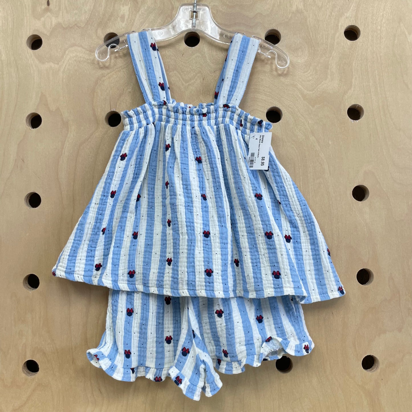 Blue Minnie Gauze Tank & Shorts