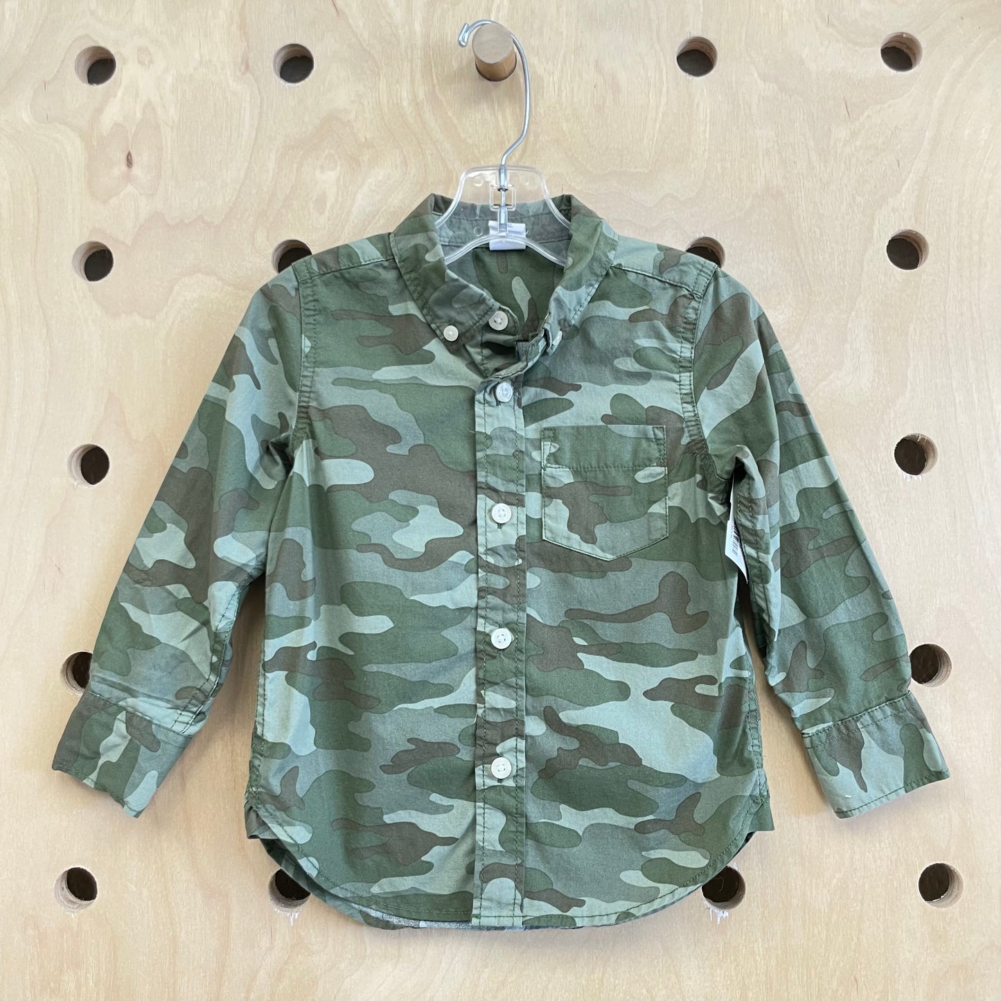 Green Camo Button Up Shirt