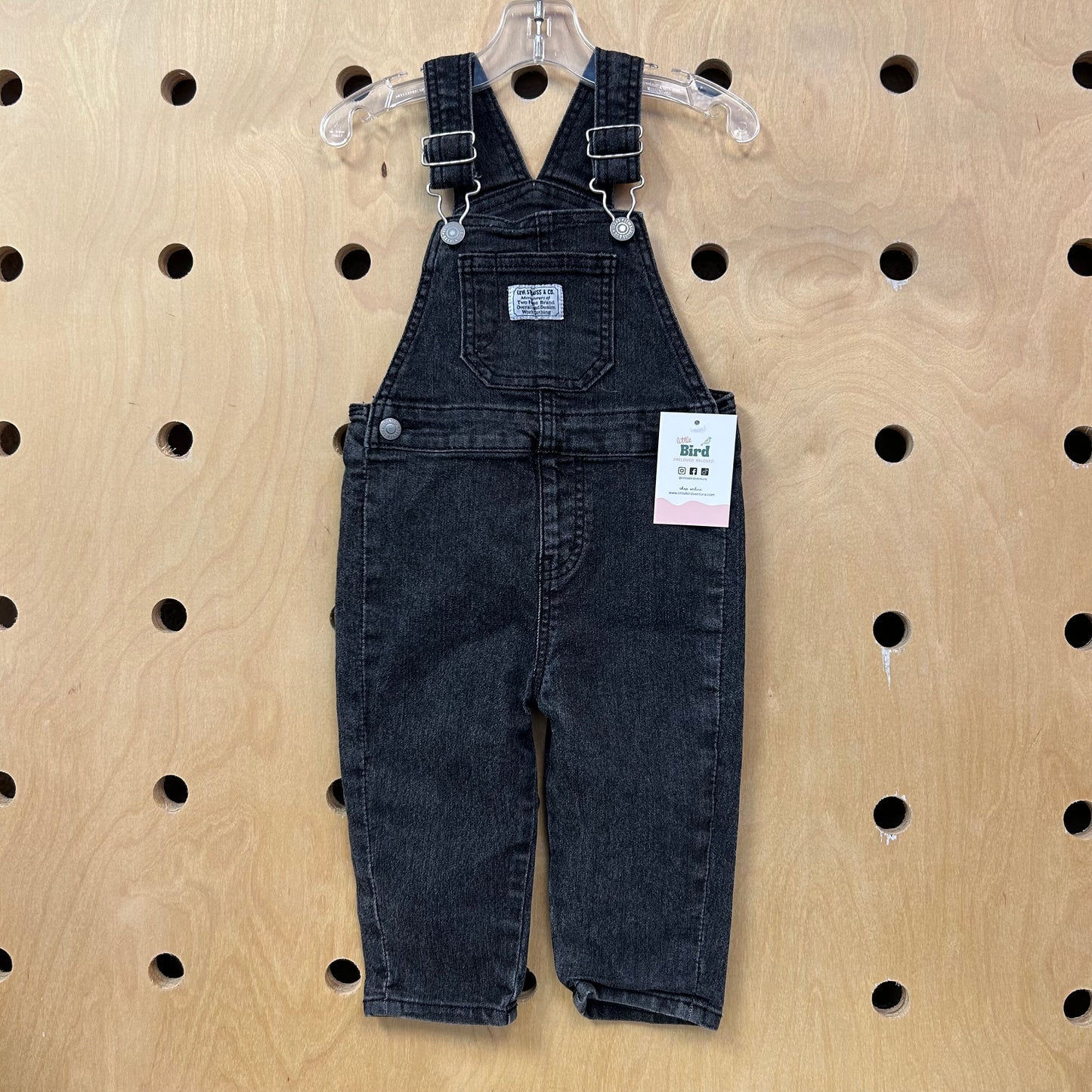 Black Denim Overalls
