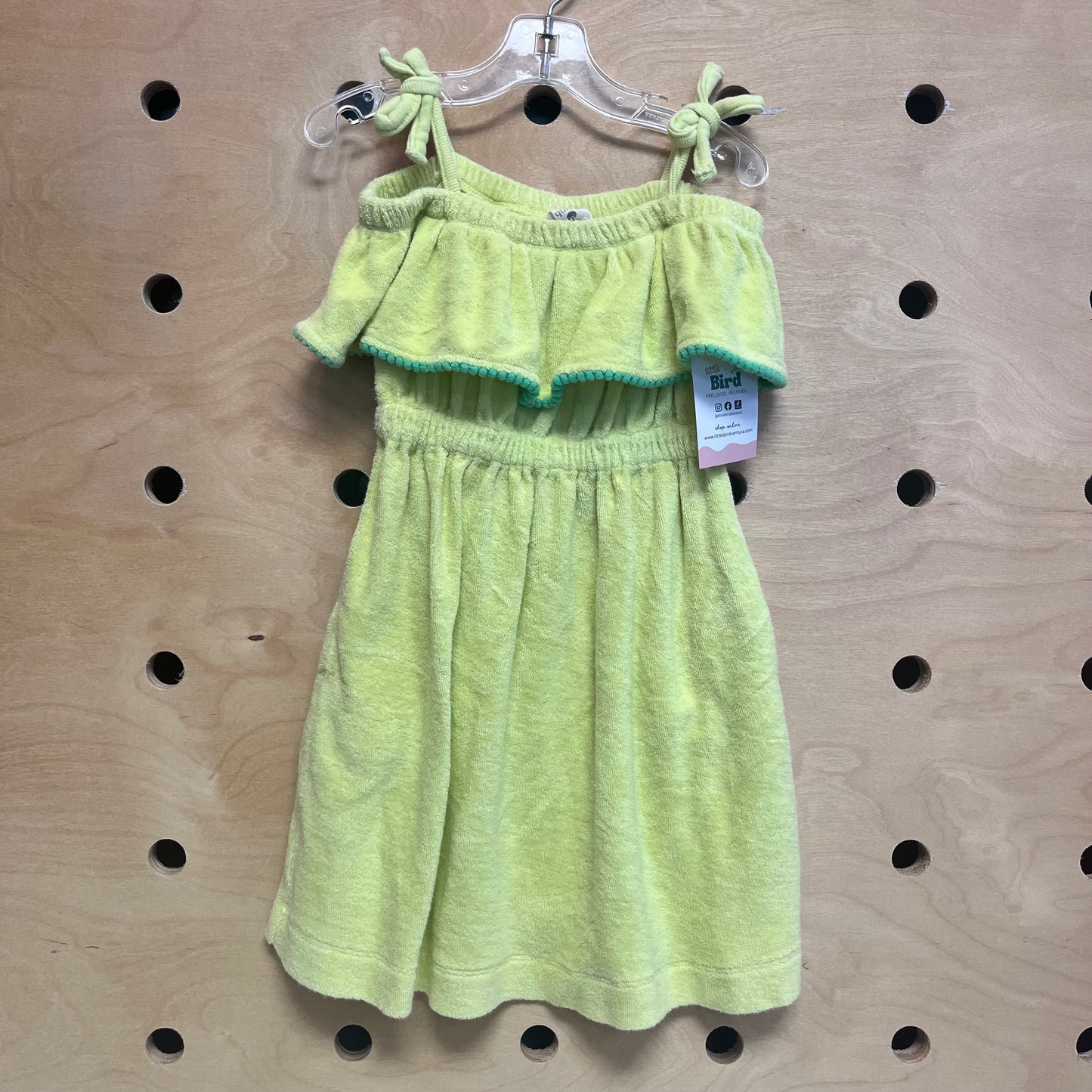 Organic Lime Green Terry Dress