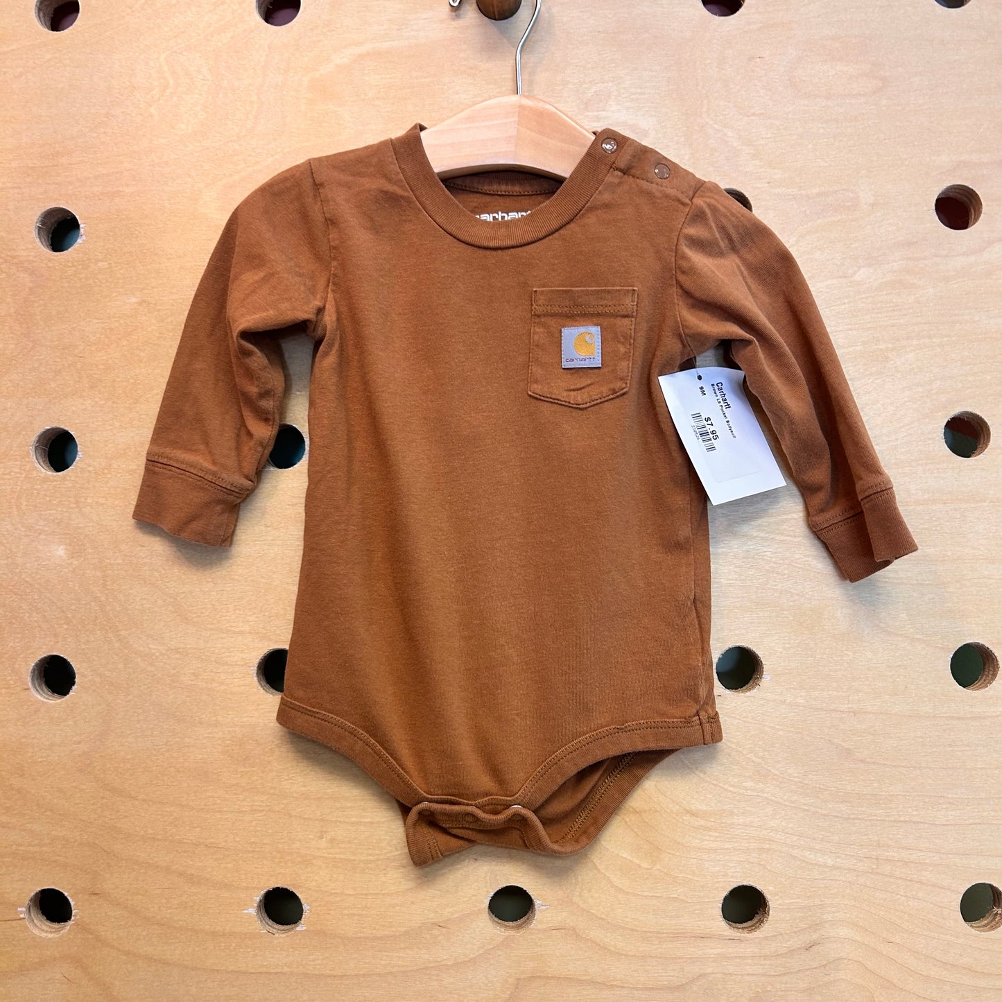 Brown LS Pocket Bodysuit