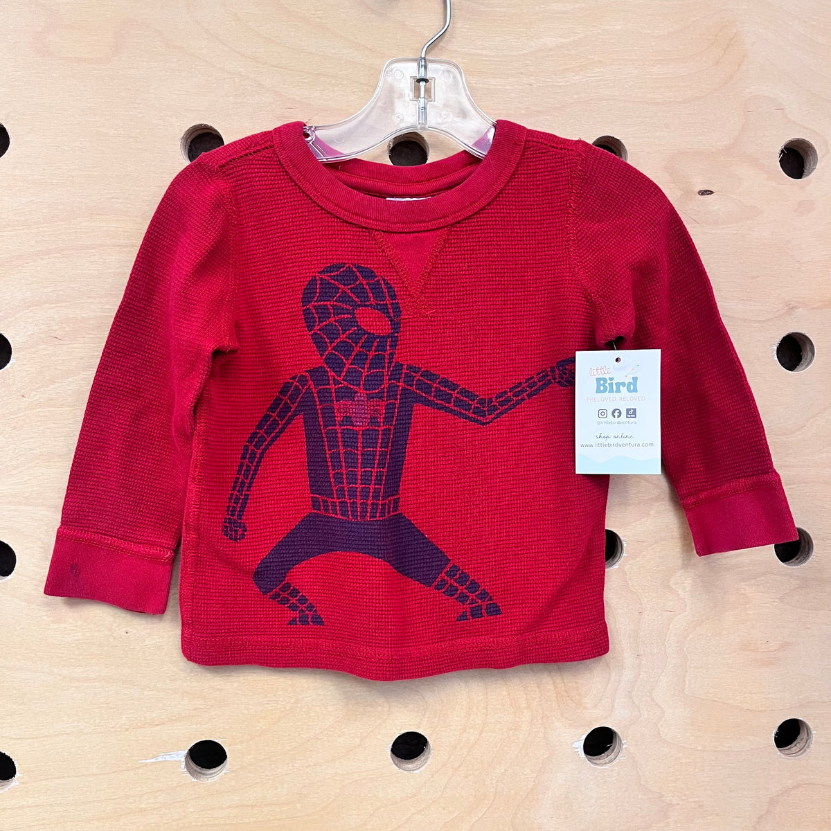 Red Spiderman Waffle Tee