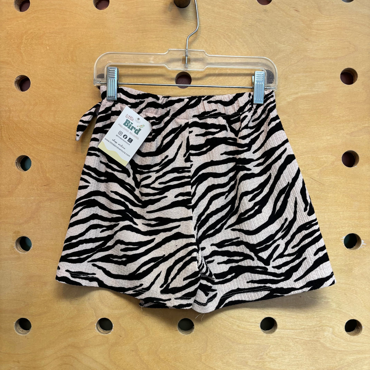Beige/Black Zebra Print Wrap Skort