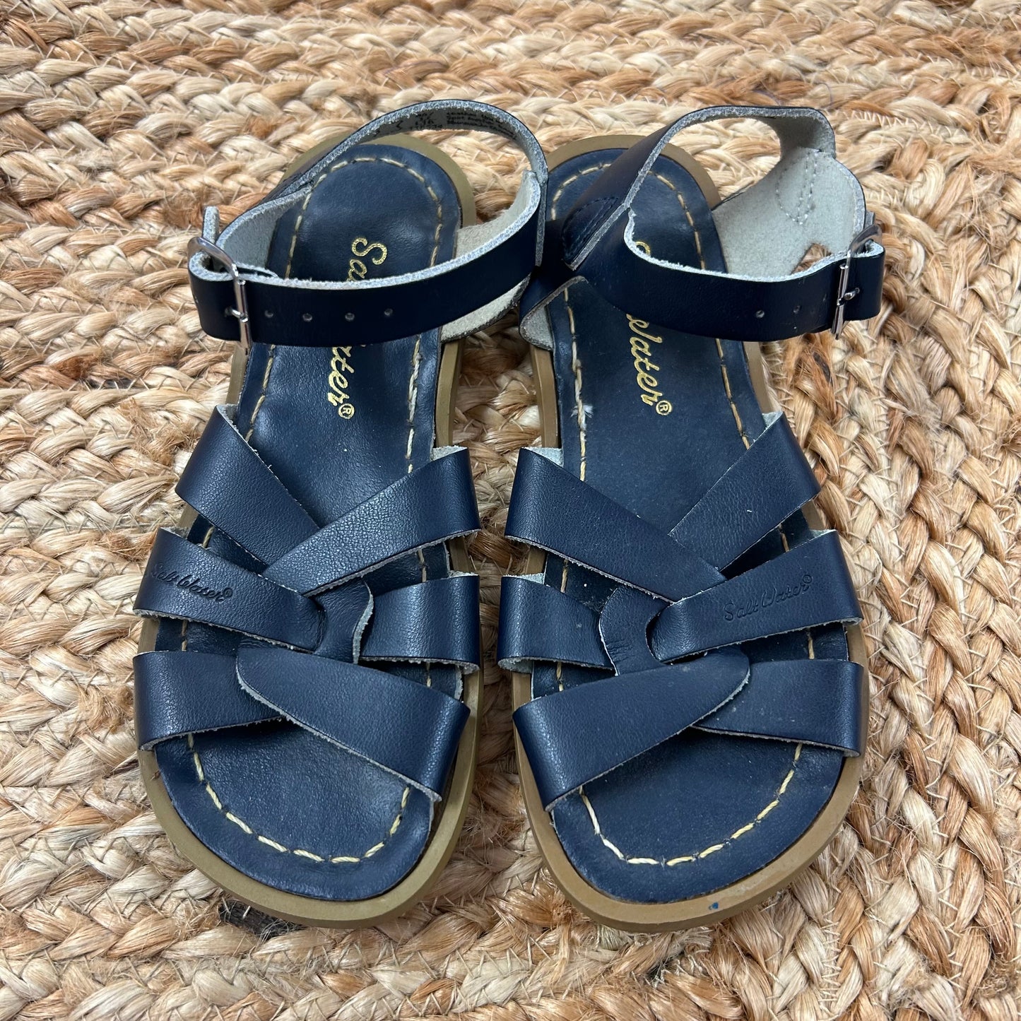Blue Leather Sandals