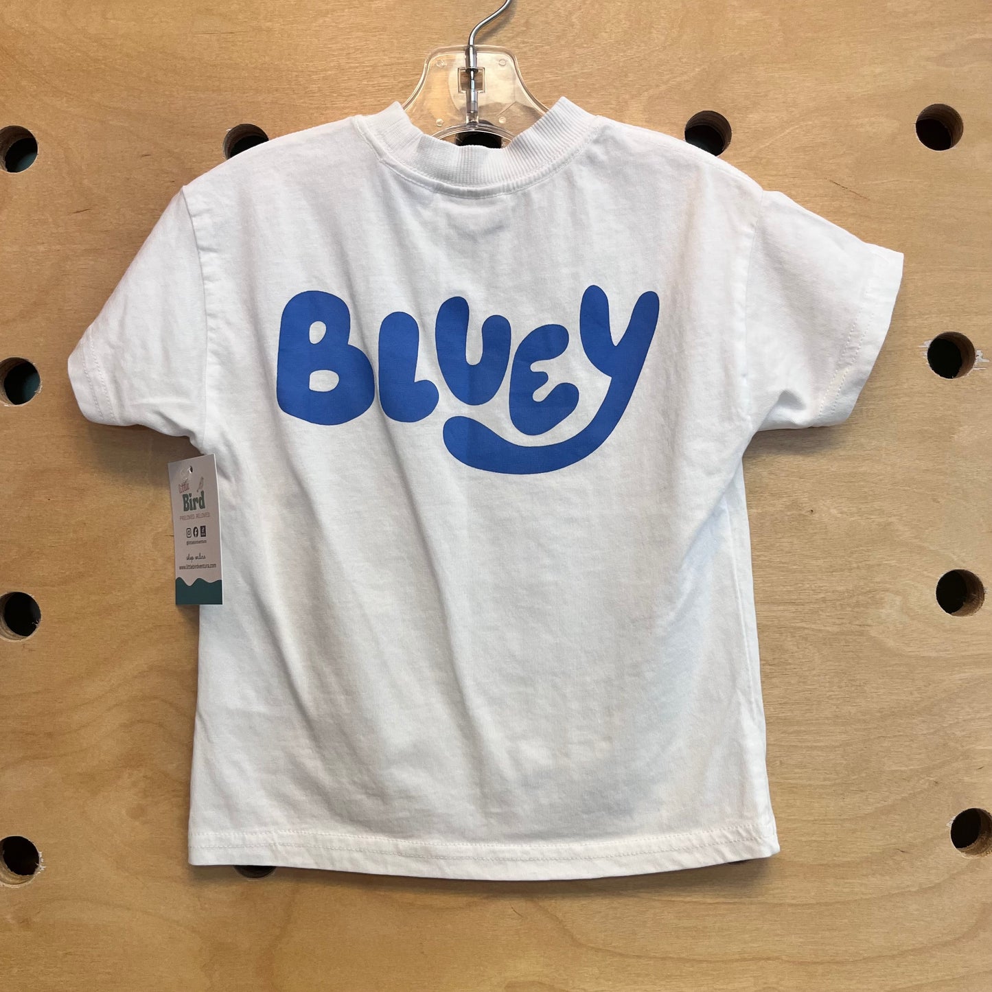 White Embroidered 'Lets Do This' Bluey Tee