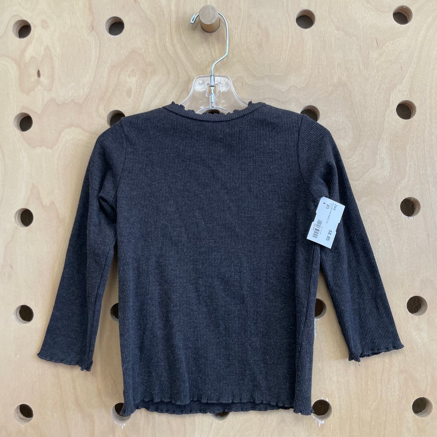 Charchol Grey Ribbed Top