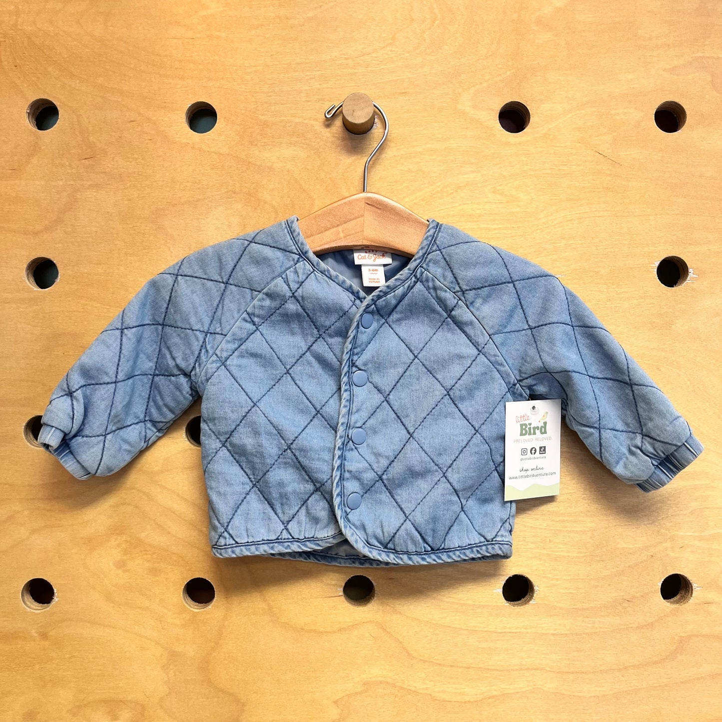 Blue Quilted Jacket