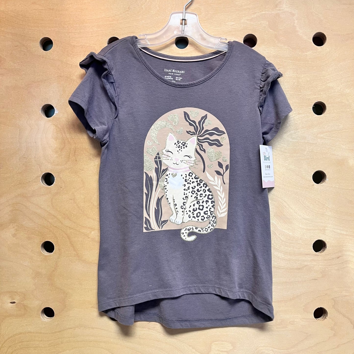 Grey Leopard Kitten Tee