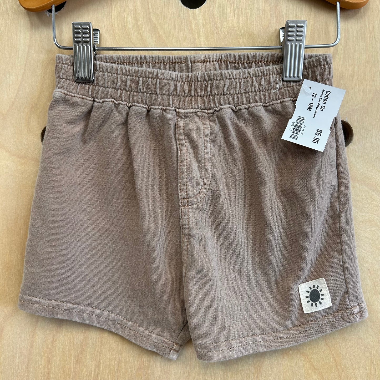 Brown Sun Patch Shorts