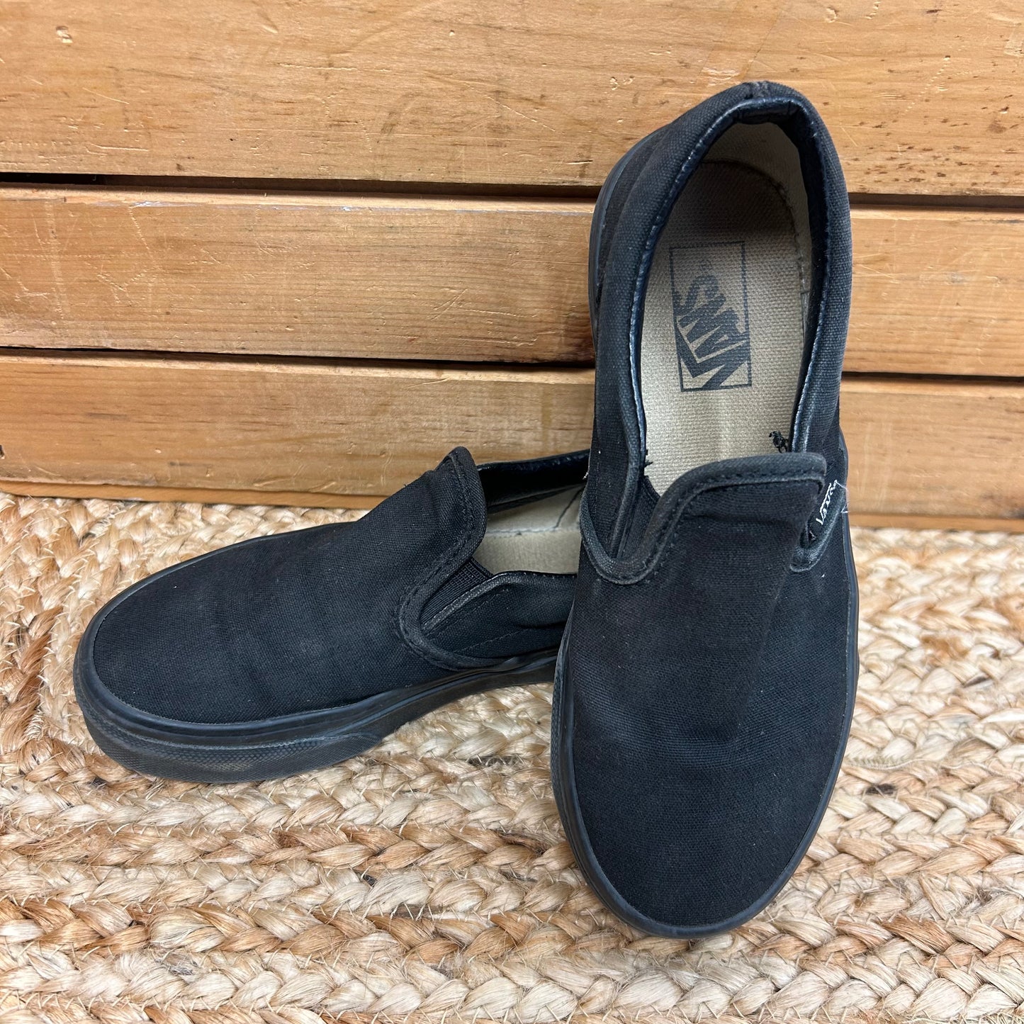 Black Slip-On Sneakers