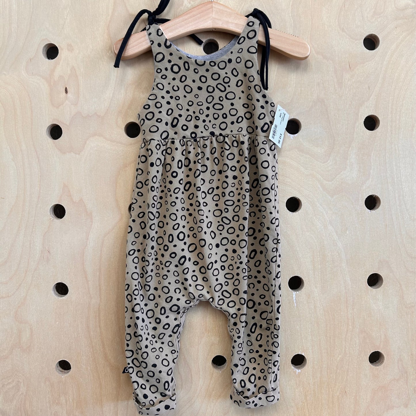 Tan + Black Romper