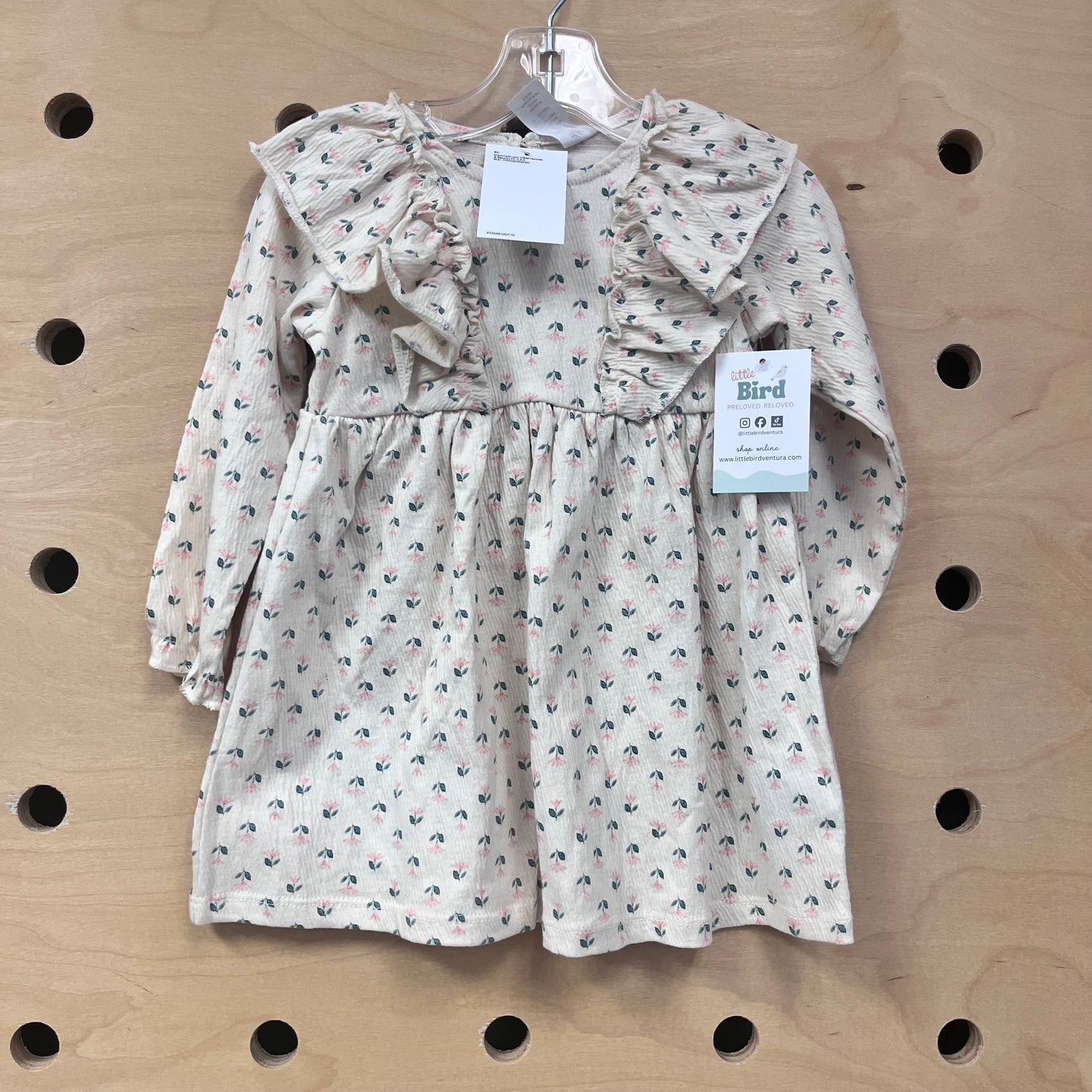 Cream Floral Gauze Dress NEW!
