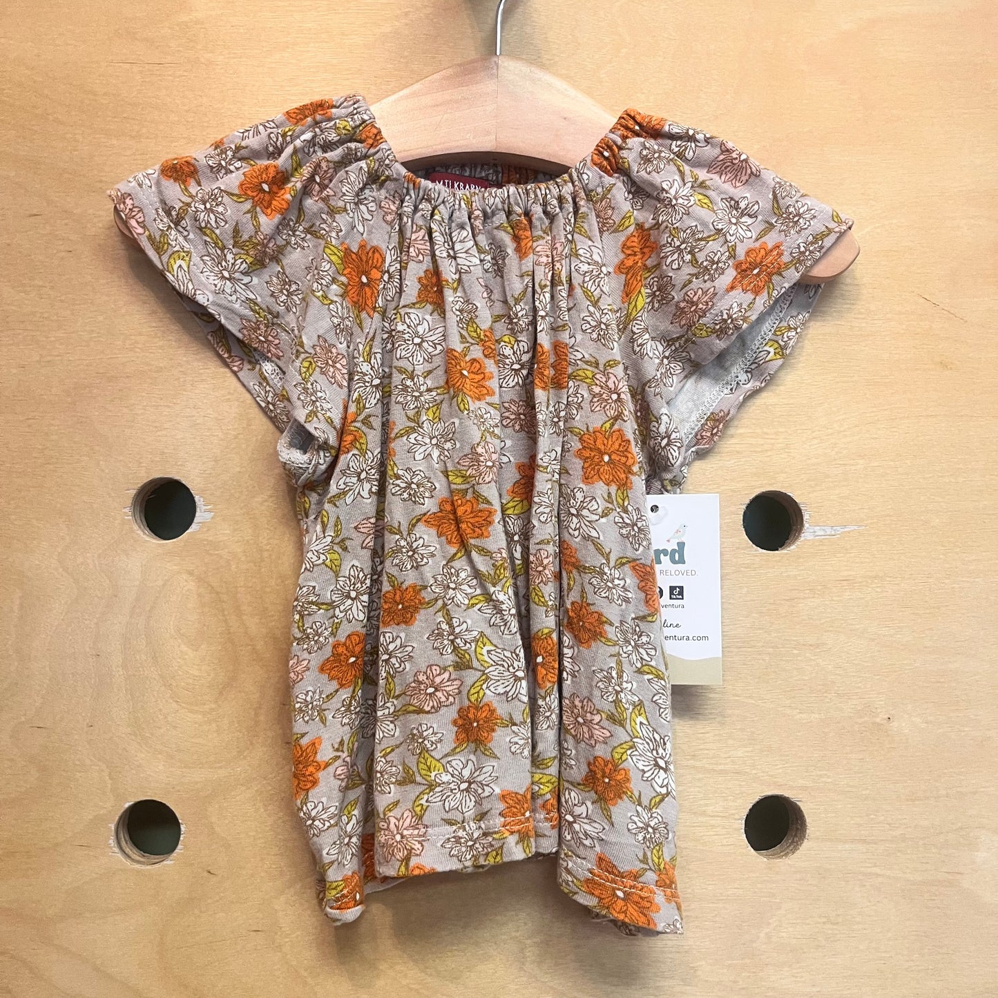 Beige/Orange Floral Shirt