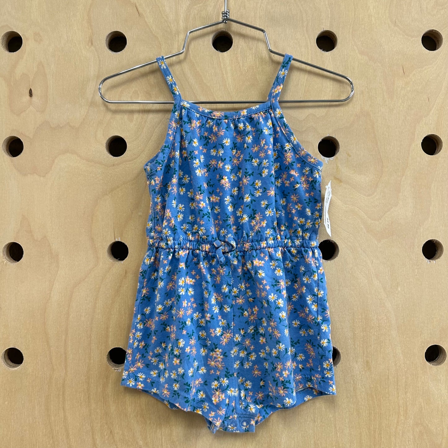 Blue Romper Shorts Romper