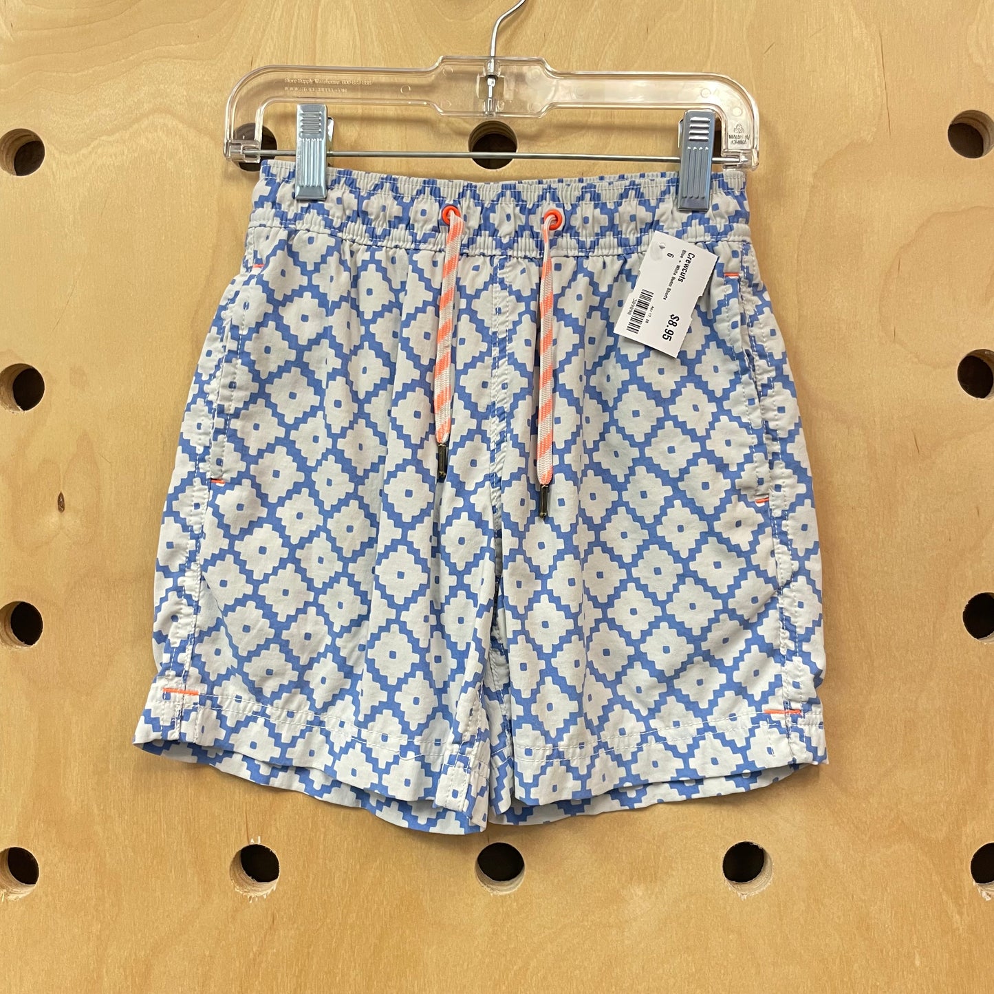 Blue + White Swim Shorts