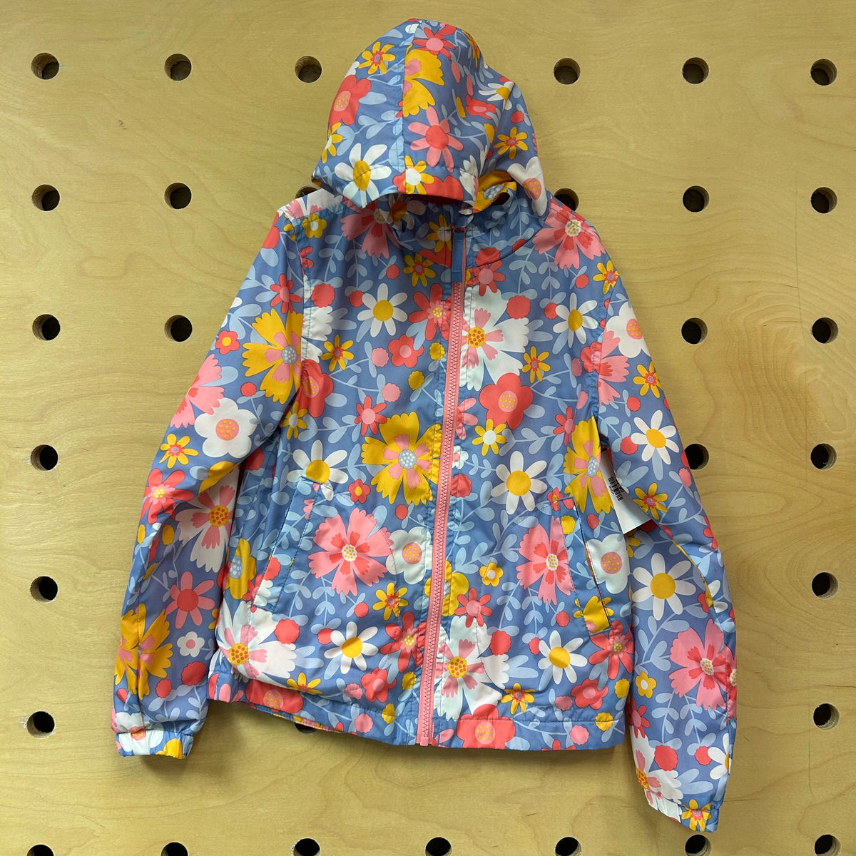 Pink/Blue Floral Windbreaker