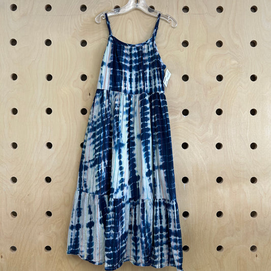 Blue Tie Dyed Maxi Dress