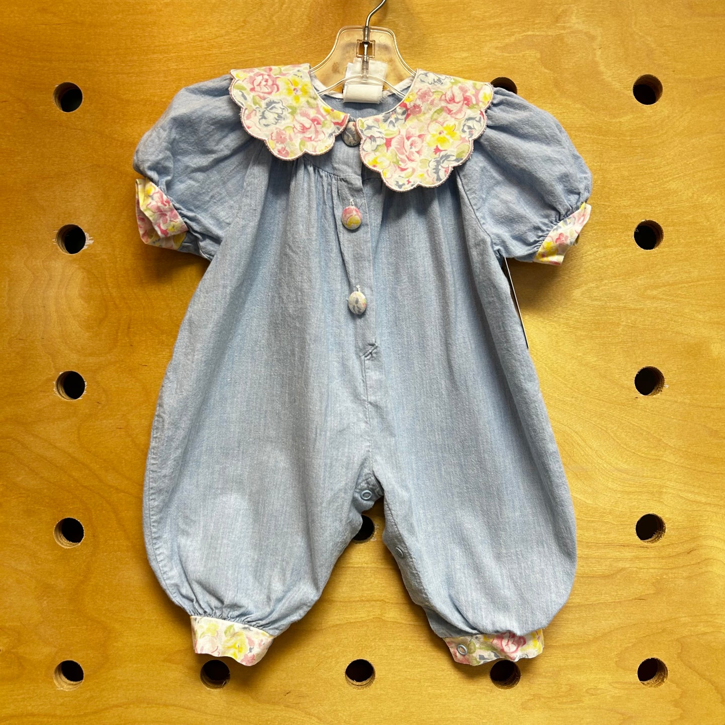 Little Me Chambray Romper