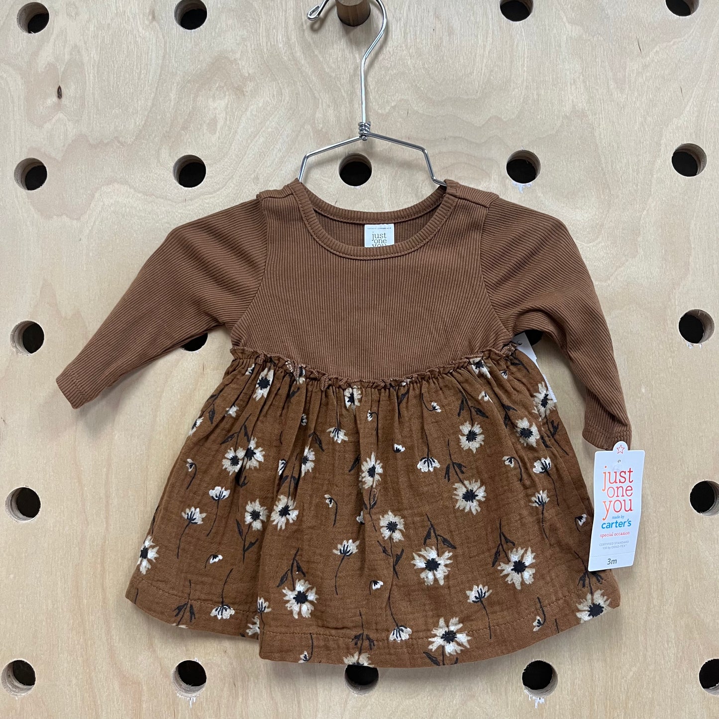Brown Floral Dress