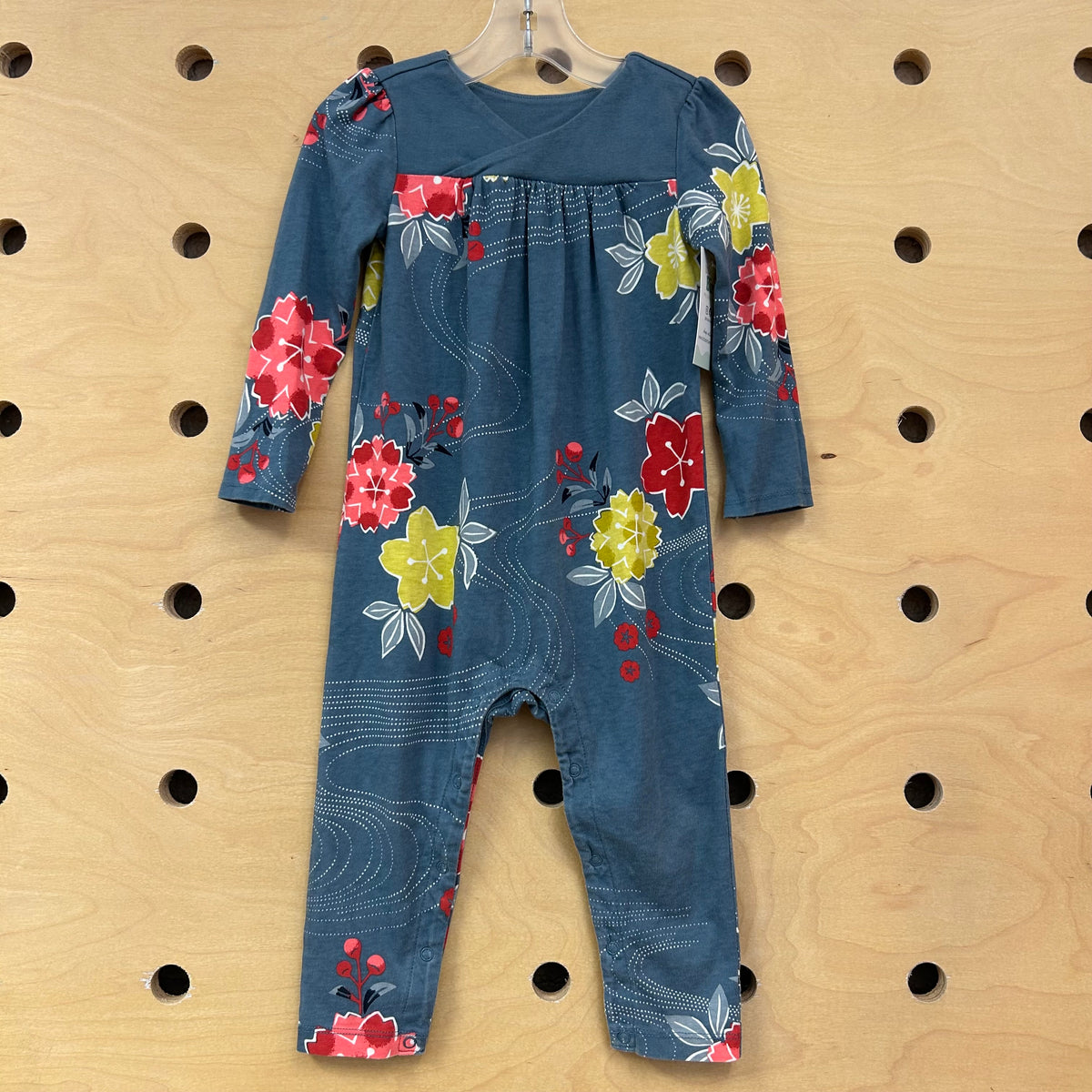 Blue Floral Romper